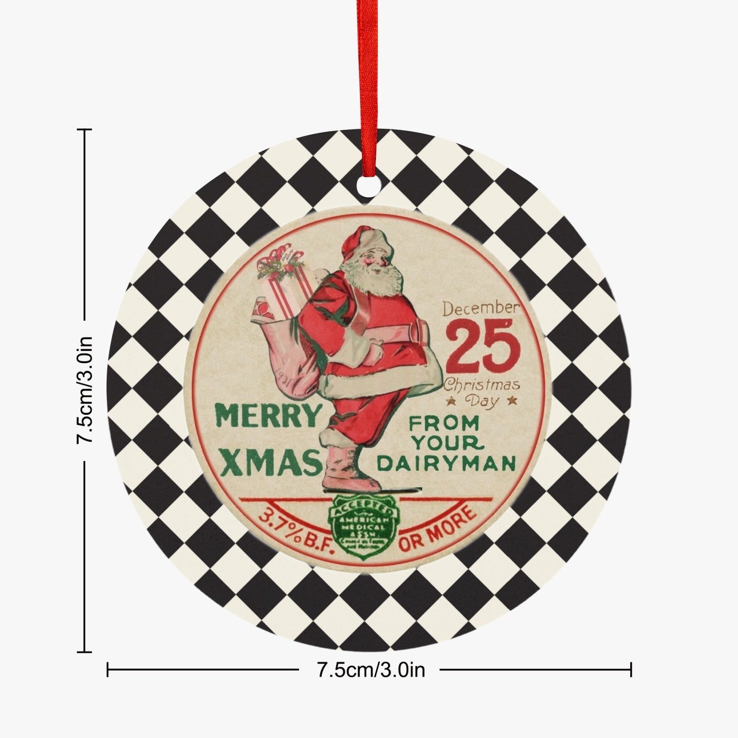 944. Aluminum Round Hanging Ornament