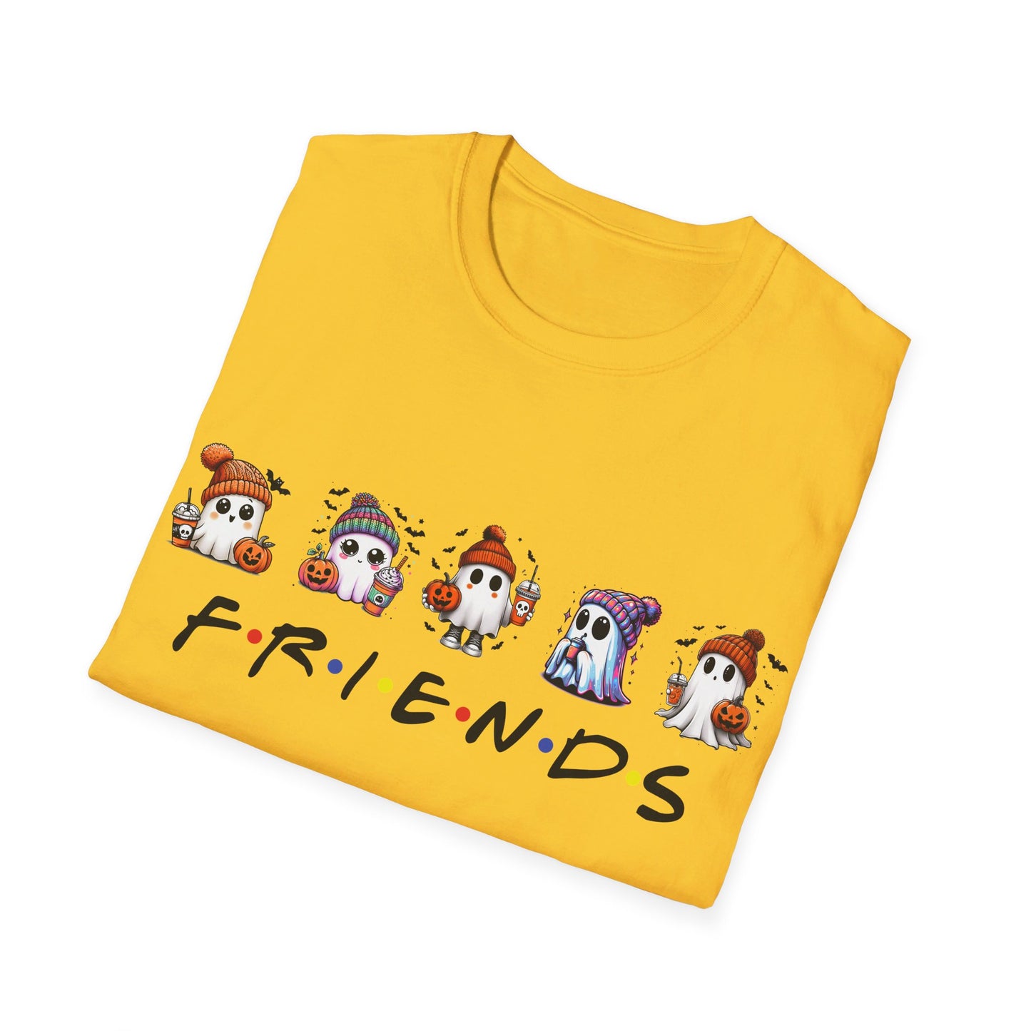 Halloween T-Shirt, Ghost Friends Tshirt, Unisex Softstyle Tee Shirt
