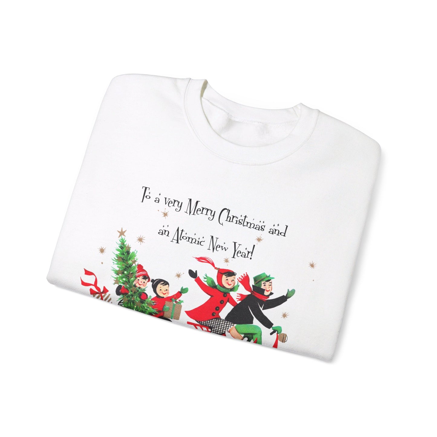 Vintage Christmas Sweatshirt- Unisex Heavy Blend™ Crewneck Sweatshirt