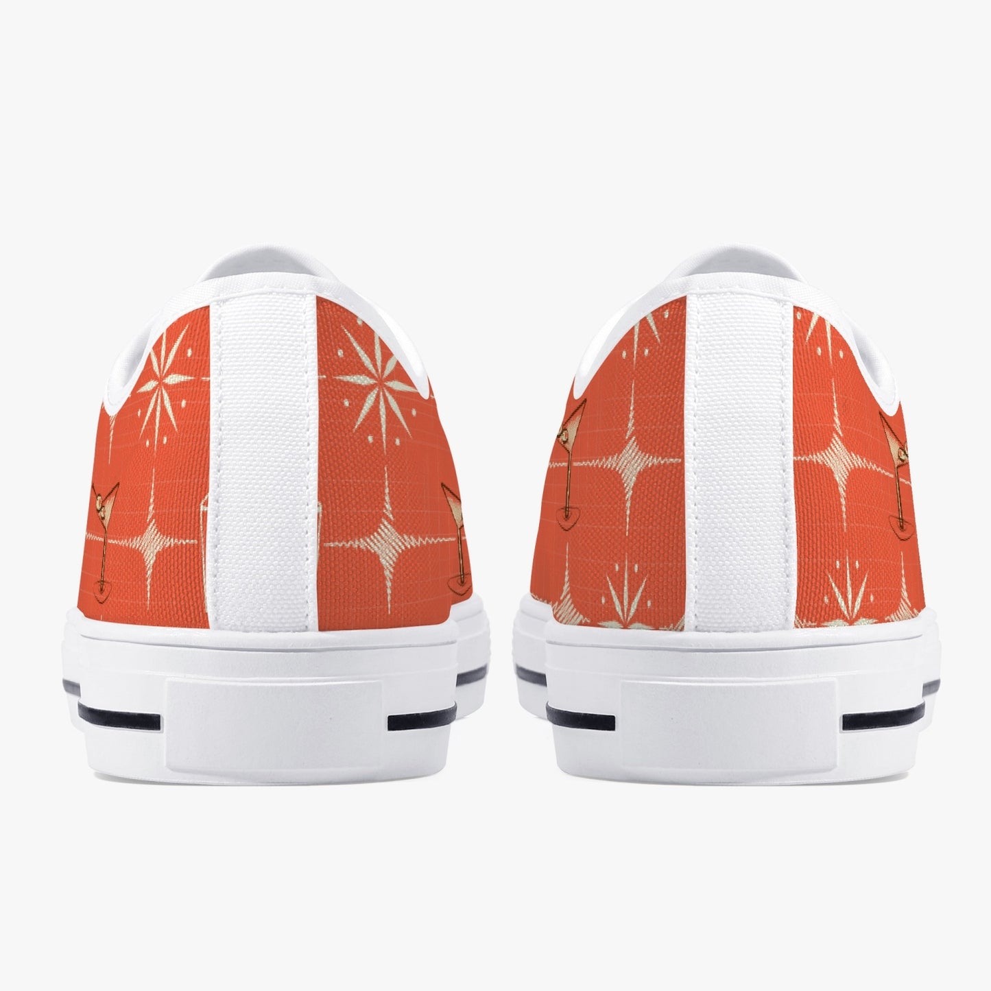 Atomic Cat Low-Top Canvas Shoes - Unisex Converse Style Tennis Shoe