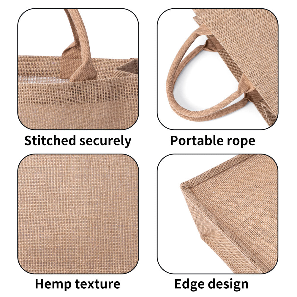 Magnifique Retro Purses Jute Burlap Tote Bag