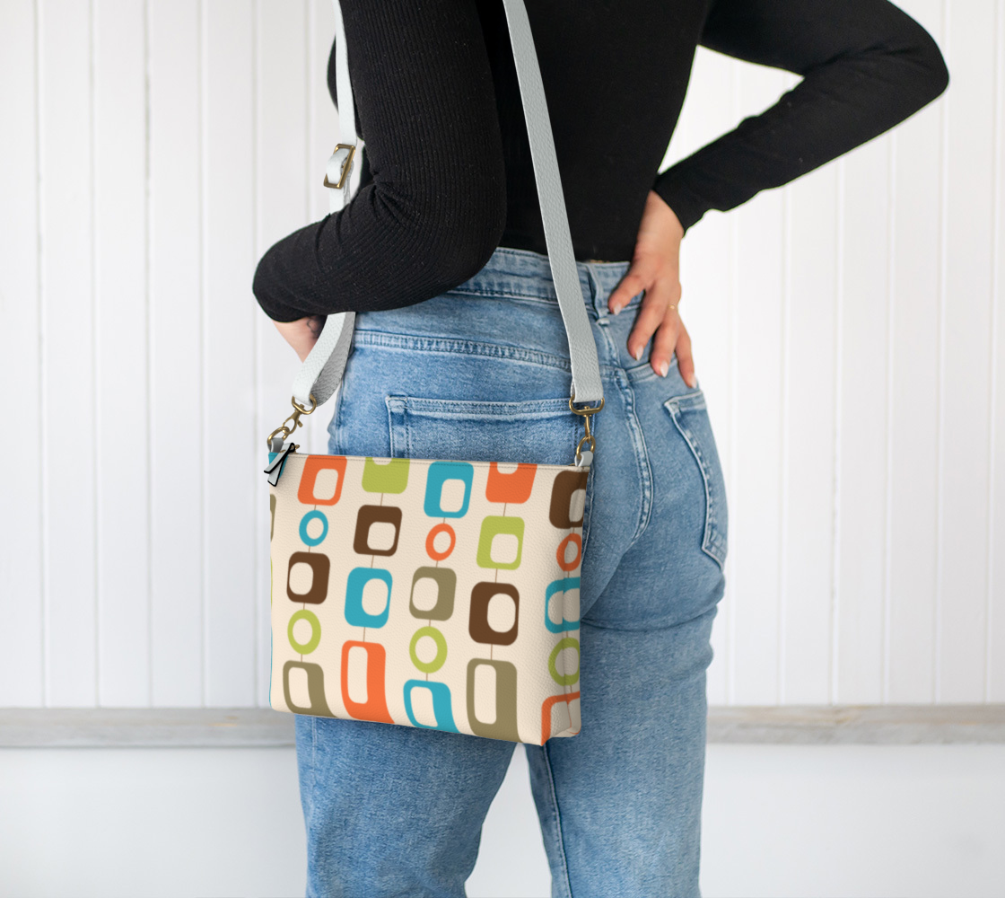 MCM Retro Multi Color Square Vegan Leather Crossbody Purse
