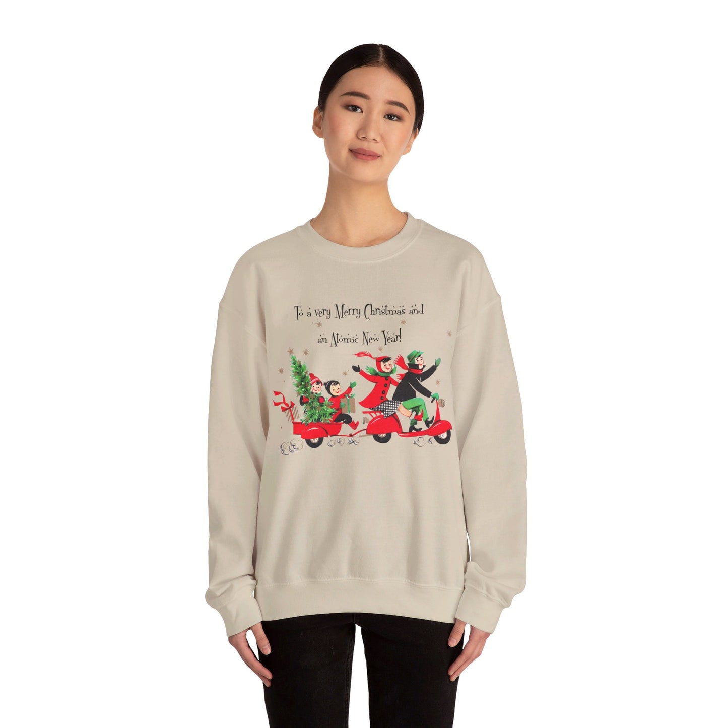 Vintage Christmas Sweatshirt- Unisex Heavy Blend™ Crewneck Sweatshirt