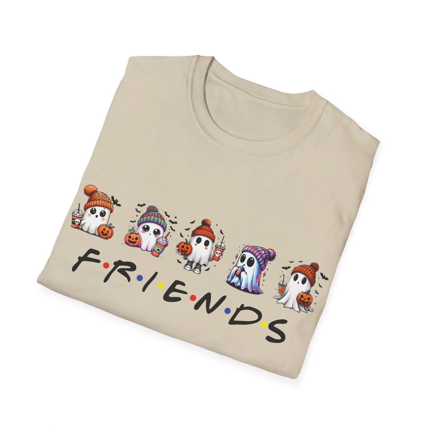 Halloween T-Shirt, Ghost Friends Tshirt, Unisex Softstyle Tee Shirt
