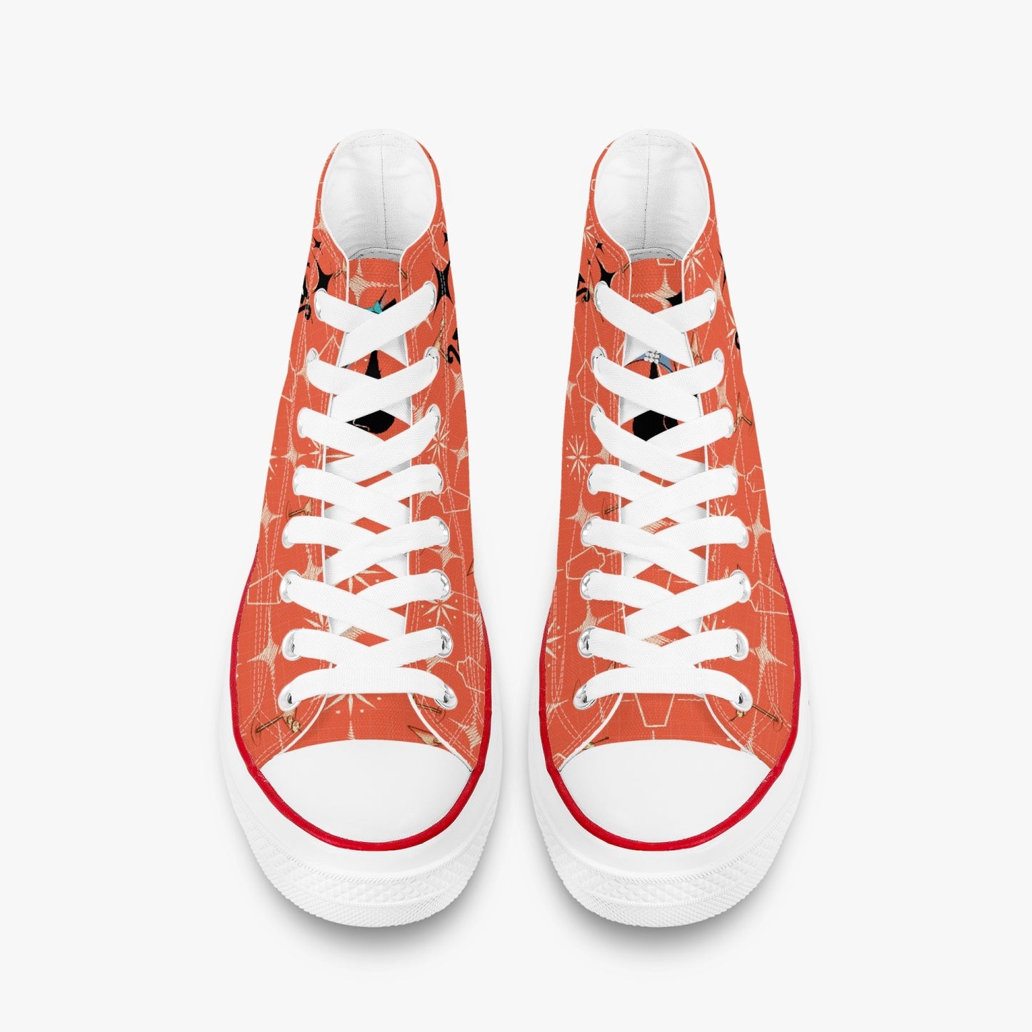 MCM Atomic Cat High-Top Canvas Shoes- Converse Style Tennis Shoes