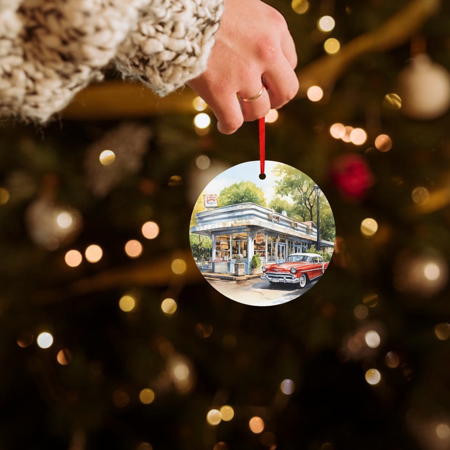 MCM Aluminum Round Hanging Ornament