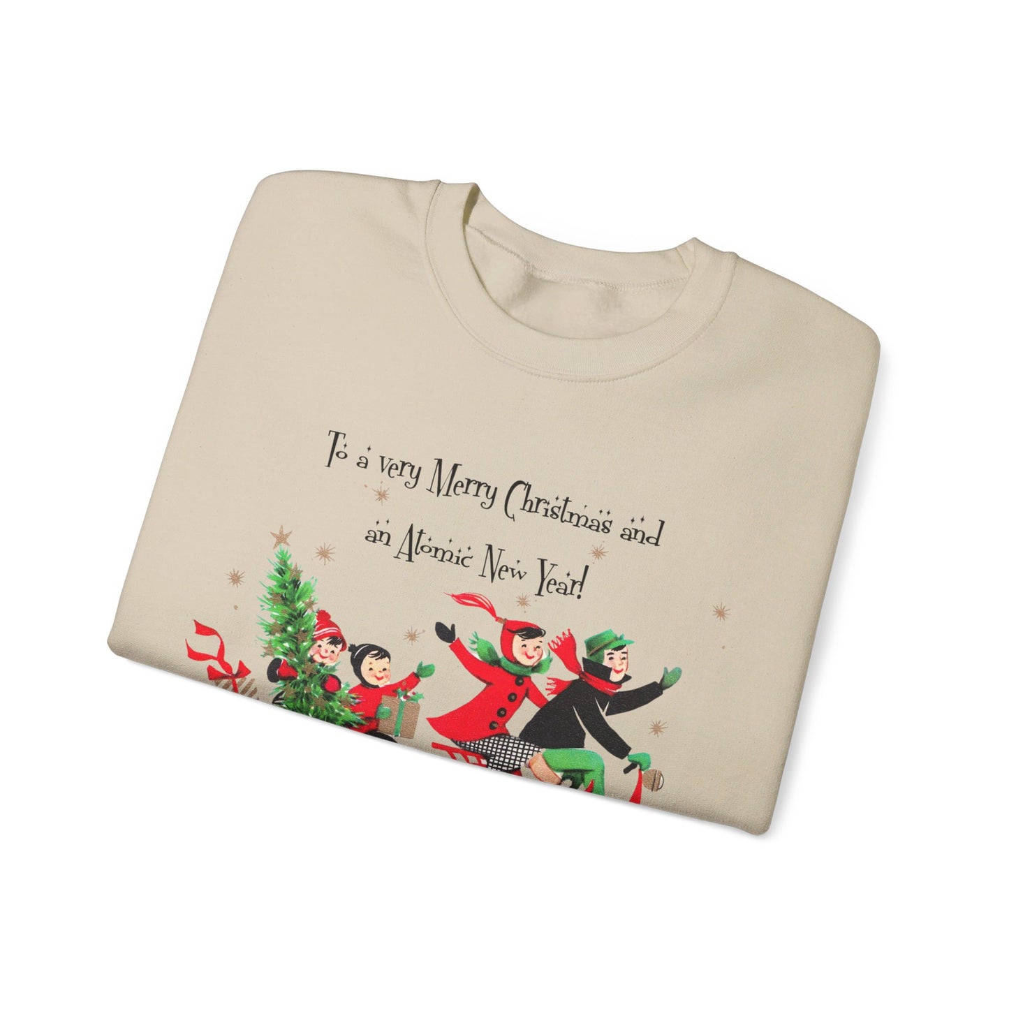 Vintage Christmas Sweatshirt- Unisex Heavy Blend™ Crewneck Sweatshirt