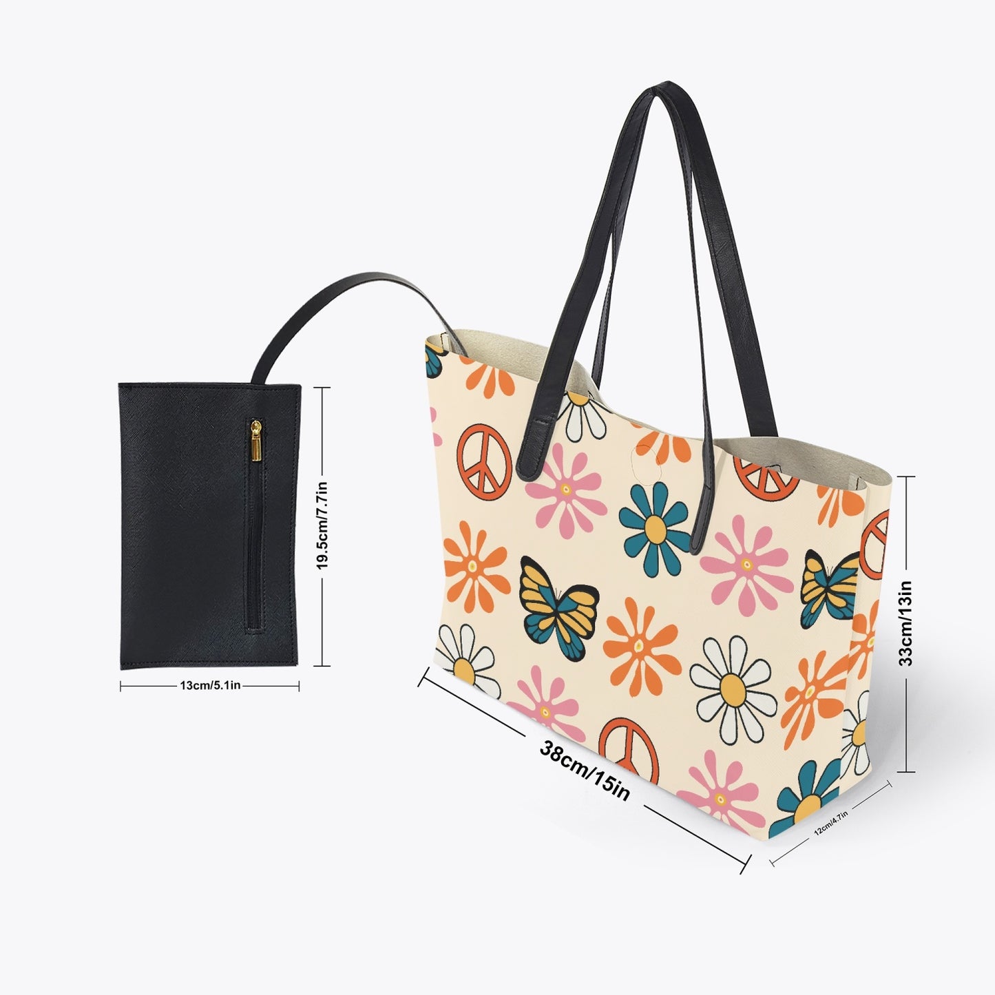 Retro Groovy Hippie Neverfull Tote Bag