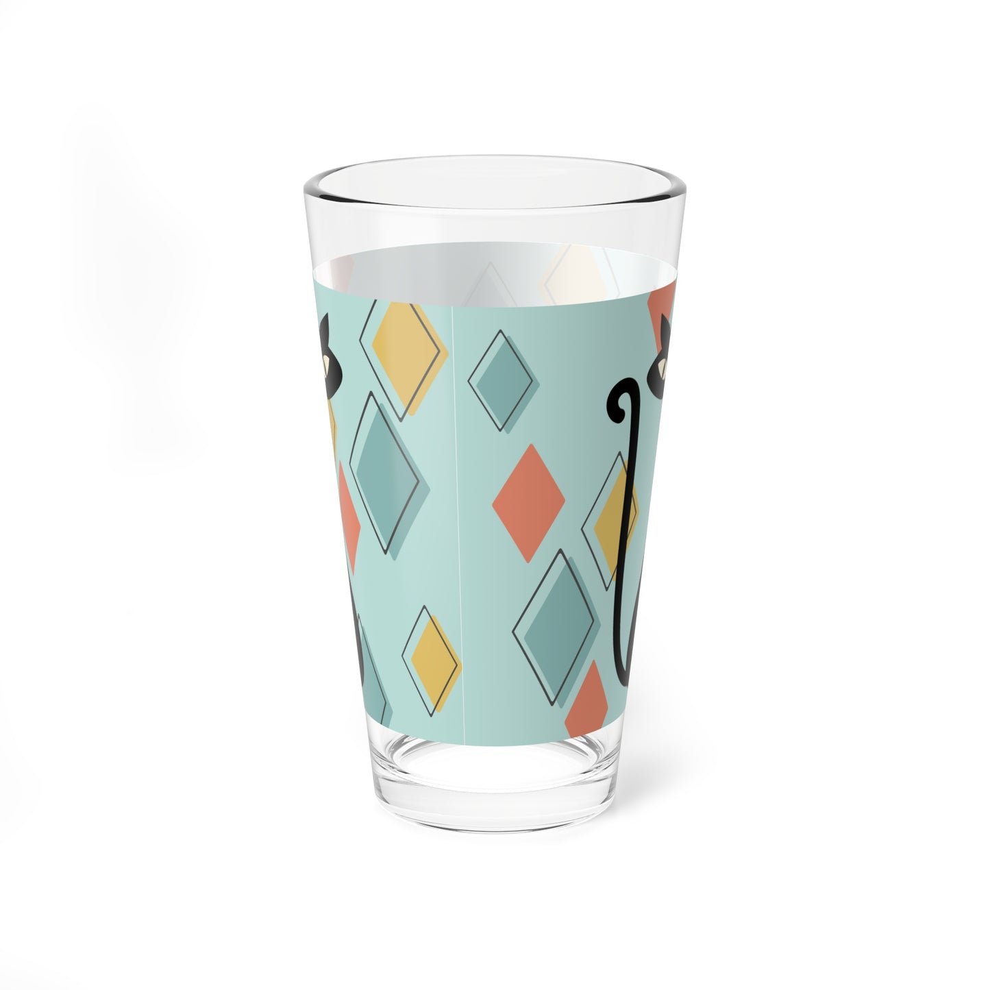 Diamonds MCM Atomic Cat in Pearls Cocktail Glass, 16oz