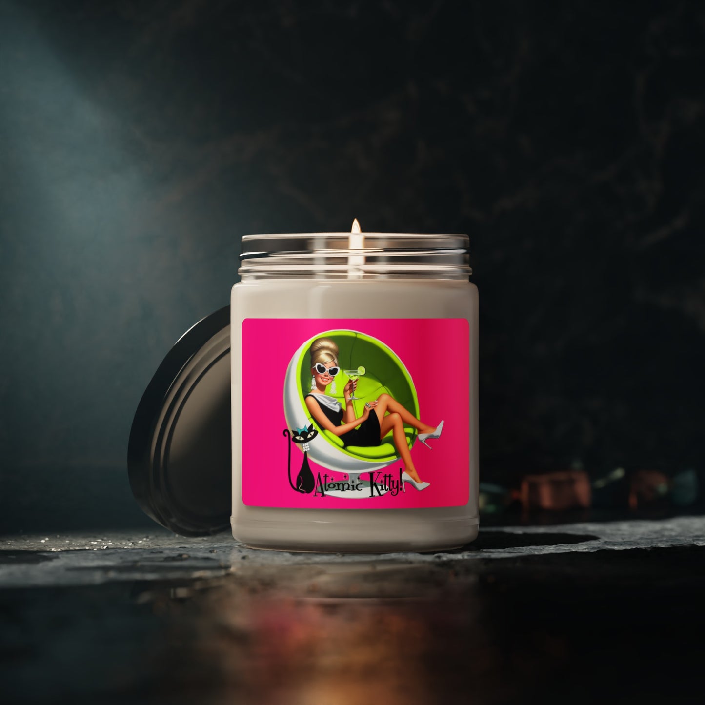 Atomic Kitty Scented Soy Candle, 9oz