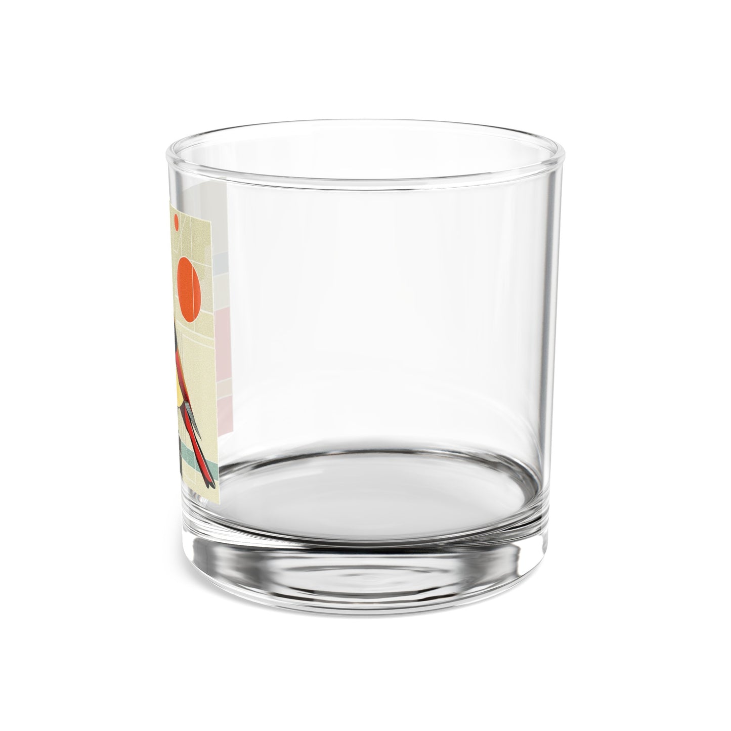 MCM Mid Mod Cardinal Rocks Glass, 10oz