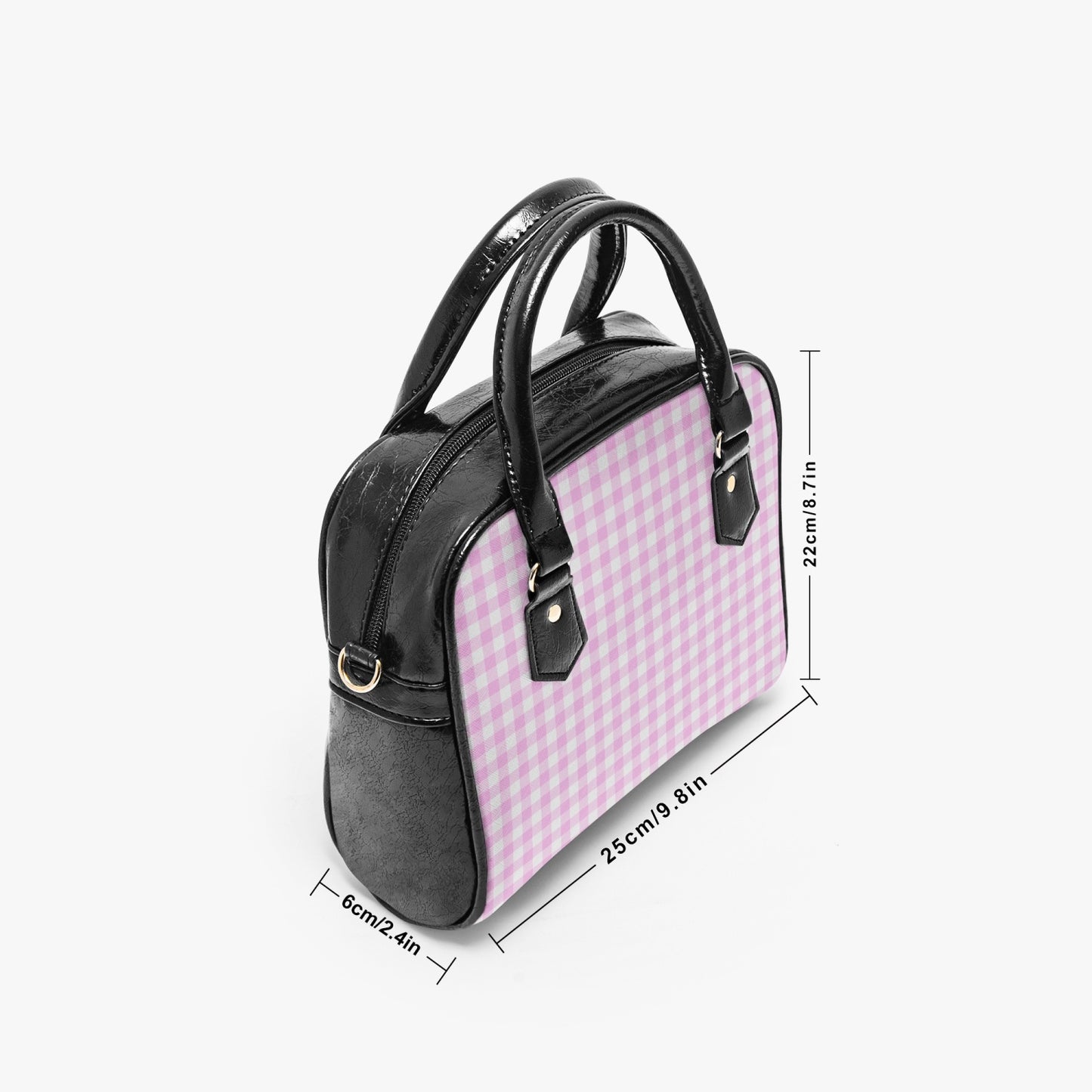 MCM Gingham Vegan Leather HandBag- 1950s style purse