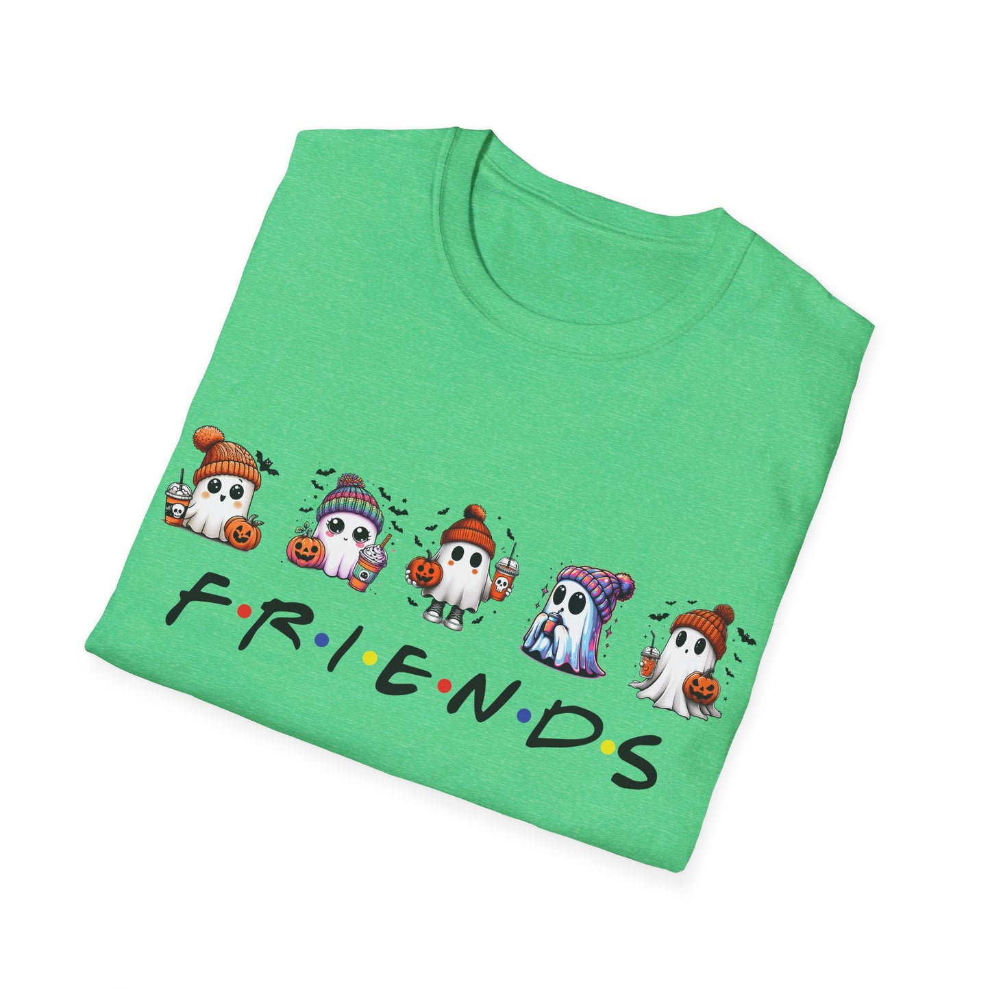Halloween T-Shirt, Ghost Friends Tshirt, Unisex Softstyle Tee Shirt