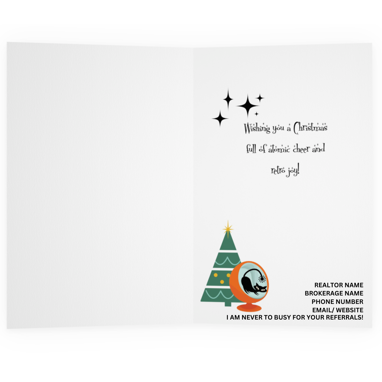 MCM Retro Christmas Cards- Holiday Cards for Business or Personal