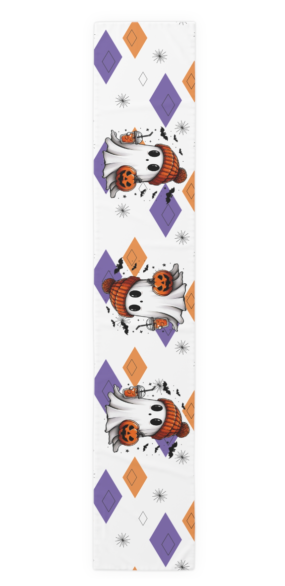 Halloween Ghost Table Runner, MCM Retro Table Runner, Retro Vibe Mid Mod Table Runner (Cotton, Poly) (Copy) (Copy)