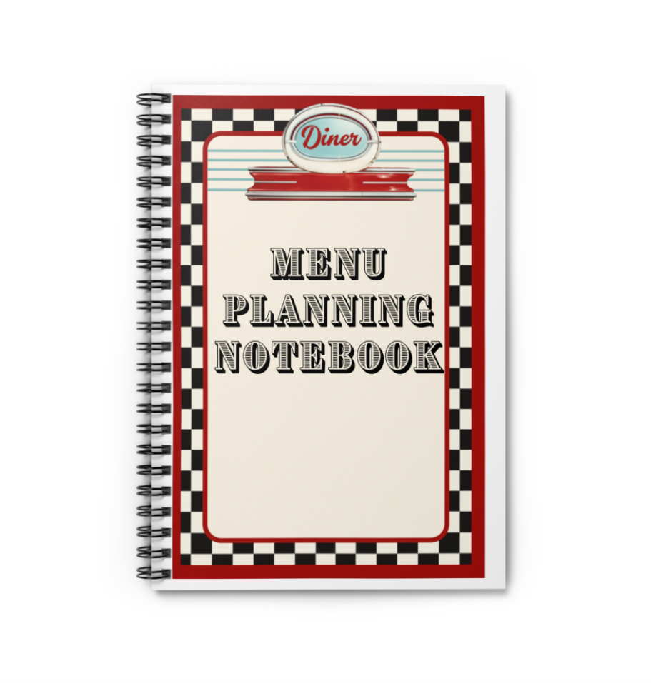 Menu Planning Spiral Notebook - Ruled Line