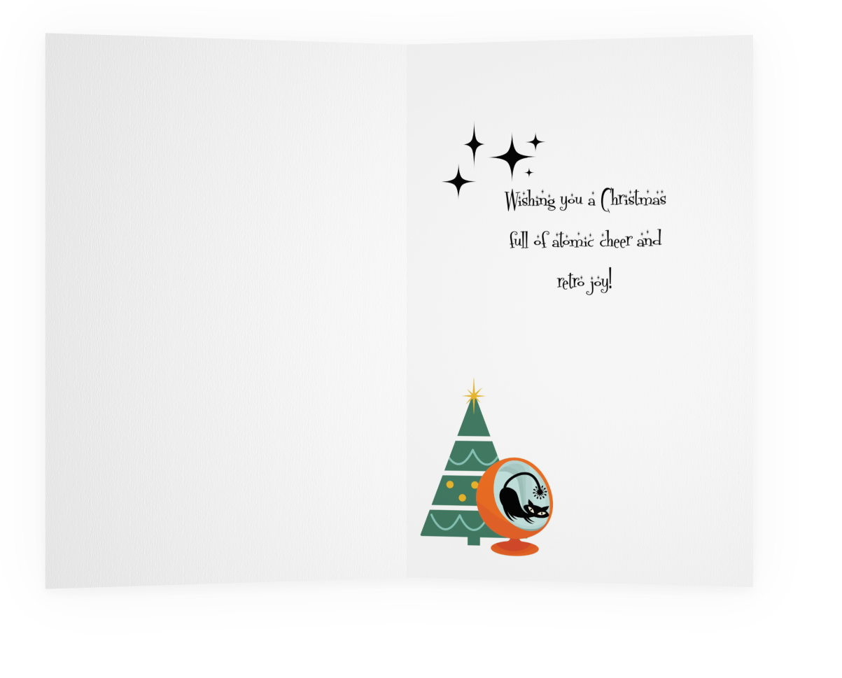 MCM Retro Christmas Cards- Holiday Cards for Business or Personal