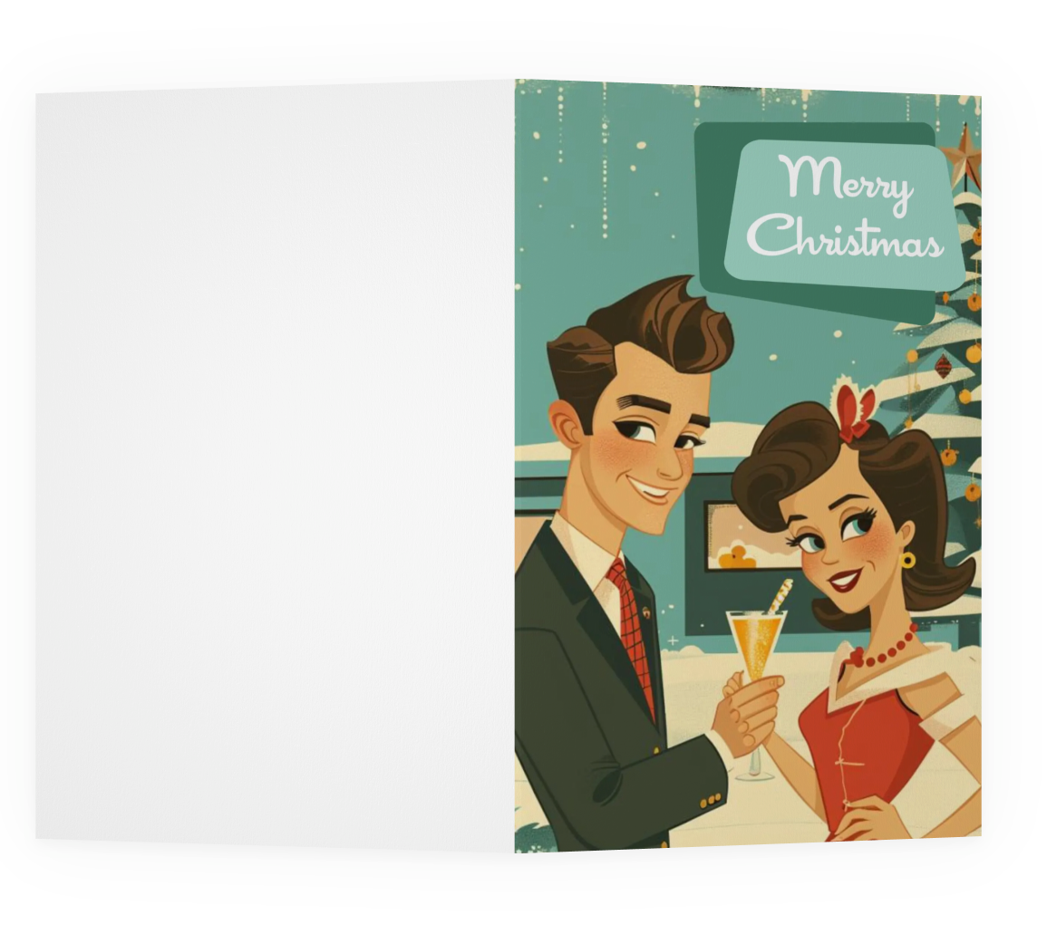 MCM Retro Christmas Cards- Holiday Cards for Business or Personal