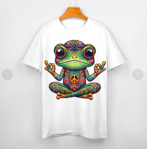 Groovy Hippie T-shirt, Mid-Century Modern Tee Shirt -Retro Ladies Tee-Shirt Fun Womens Top