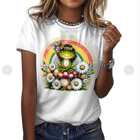 Groovy Hippie T-shirt, Mid-Century Modern Tee Shirt -Retro Ladies Tee-Shirt Fun Womens Top (Copy)