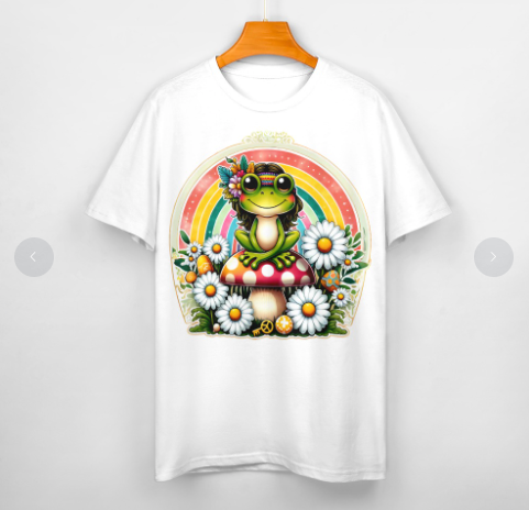 Groovy Hippie T-shirt, Mid-Century Modern Tee Shirt -Retro Ladies Tee-Shirt Fun Womens Top (Copy)