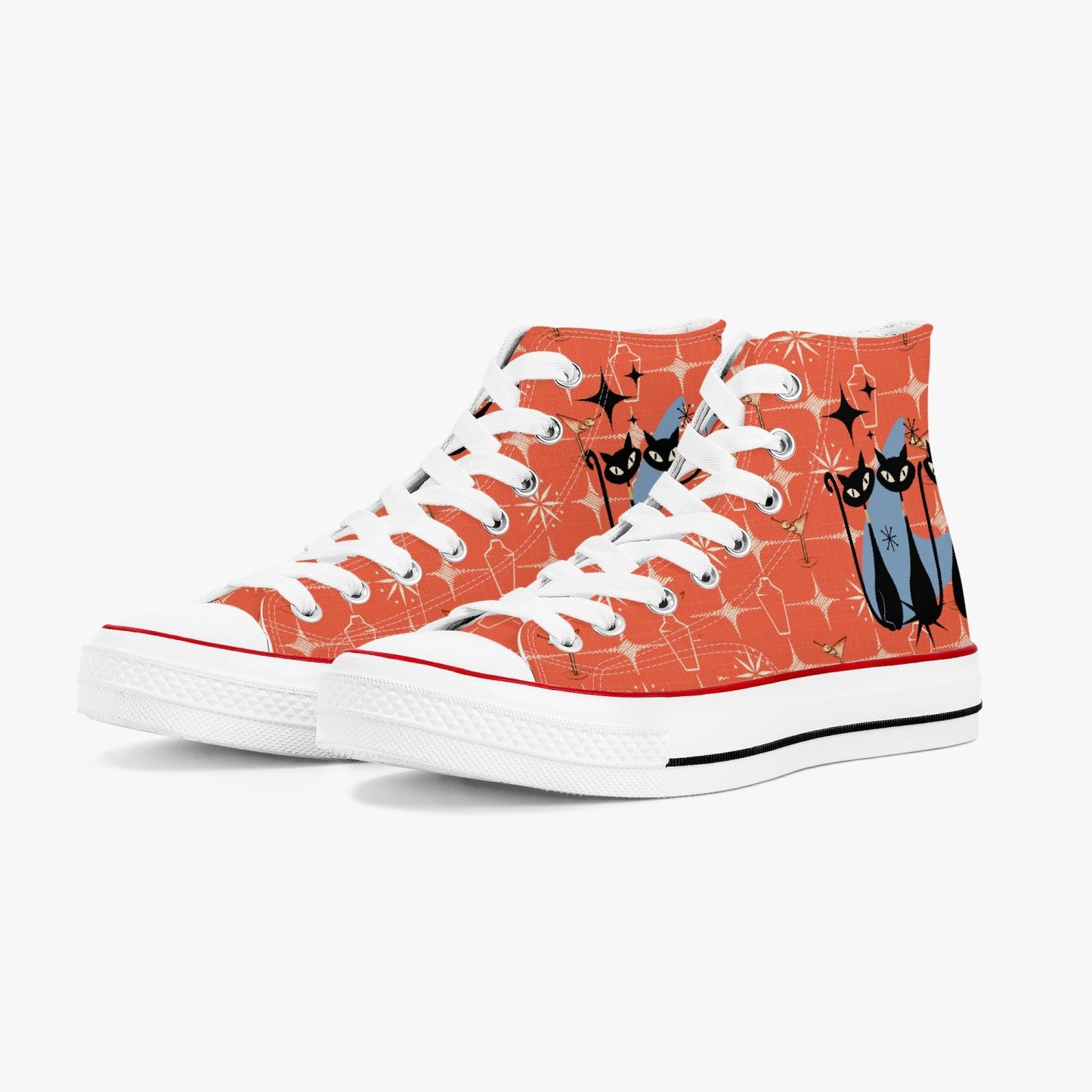 MCM Atomic Cat High-Top Canvas Shoes- Converse Style Tennis Shoes