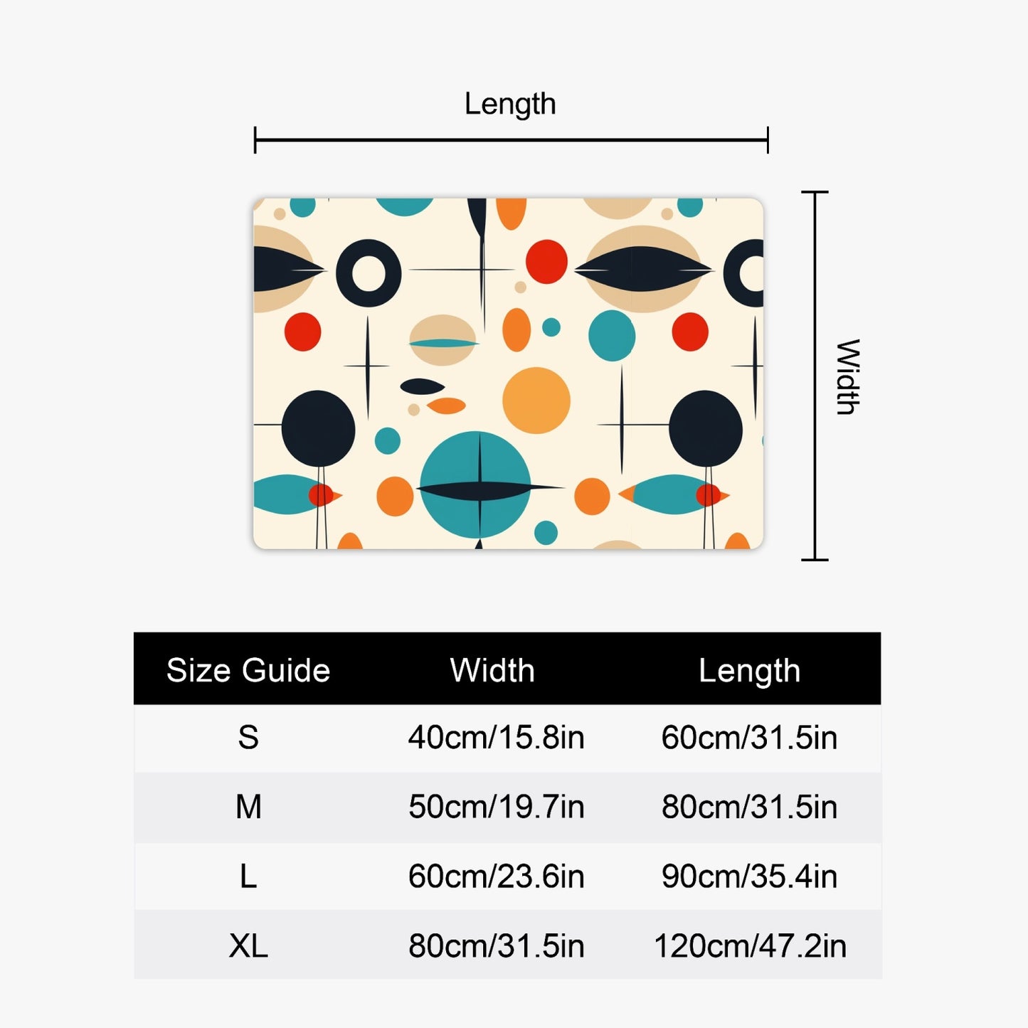 Retro Modern MCM Bathroom Door Mat