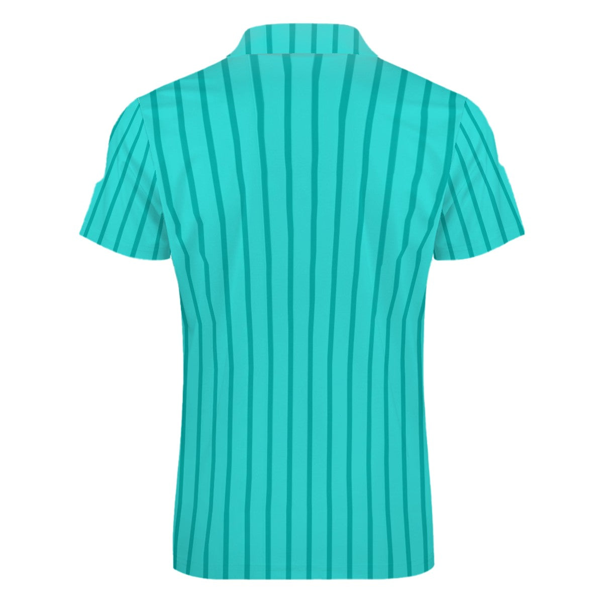 MCM Retro Polo Shirt- Mid Century Geo Design Slim Fit Zipper Polo for men