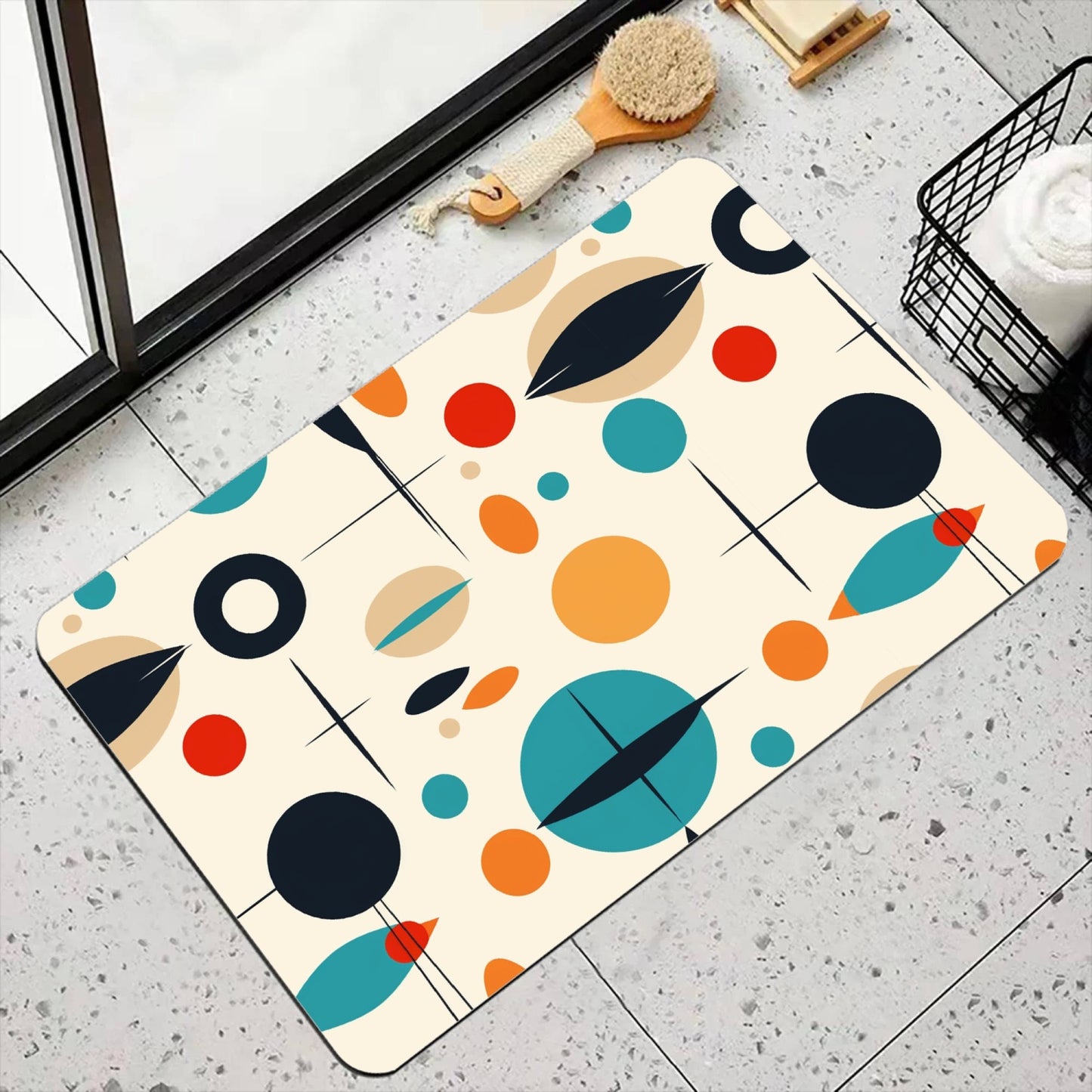 Retro Modern MCM Bathroom Door Mat