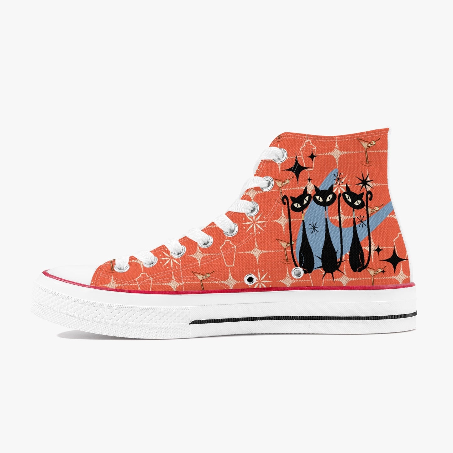 MCM Atomic Cat High-Top Canvas Shoes- Converse Style Tennis Shoes