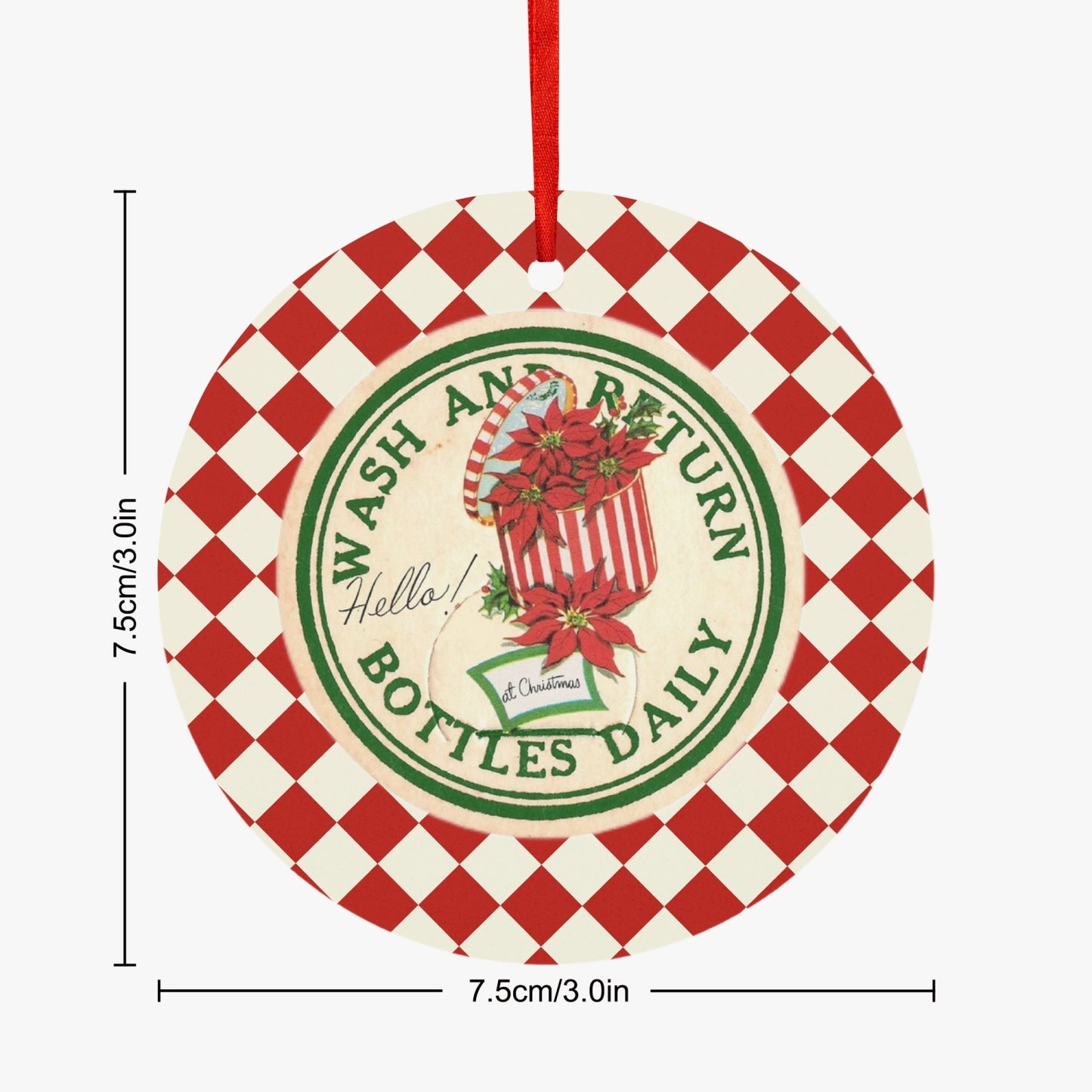 944. Aluminum Round Hanging Ornament