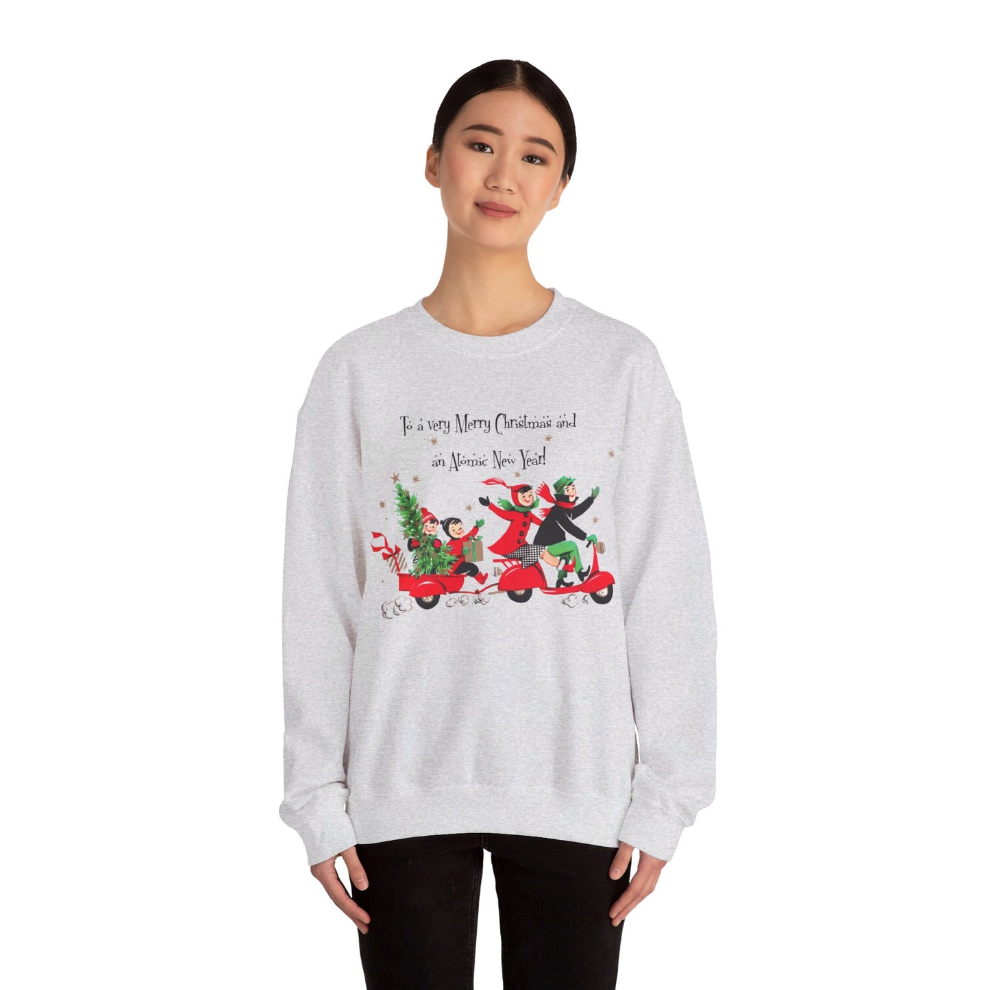 Vintage Christmas Sweatshirt- Unisex Heavy Blend™ Crewneck Sweatshirt