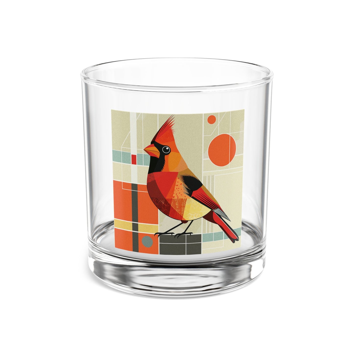 MCM Mid Mod Cardinal Rocks Glass, 10oz