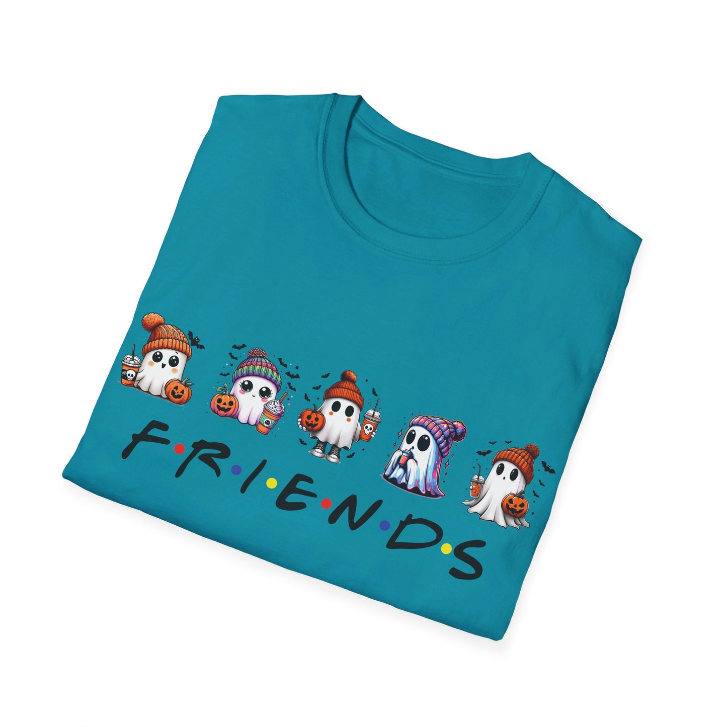 Halloween T-Shirt, Ghost Friends Tshirt, Unisex Softstyle Tee Shirt