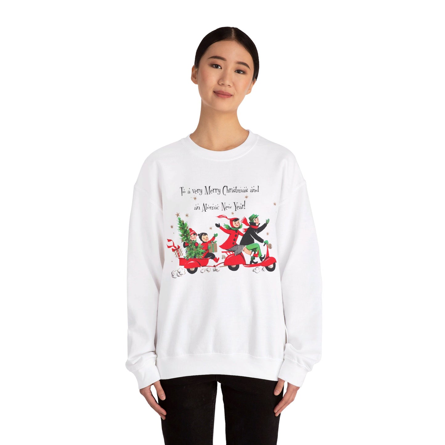 Vintage Christmas Sweatshirt- Unisex Heavy Blend™ Crewneck Sweatshirt