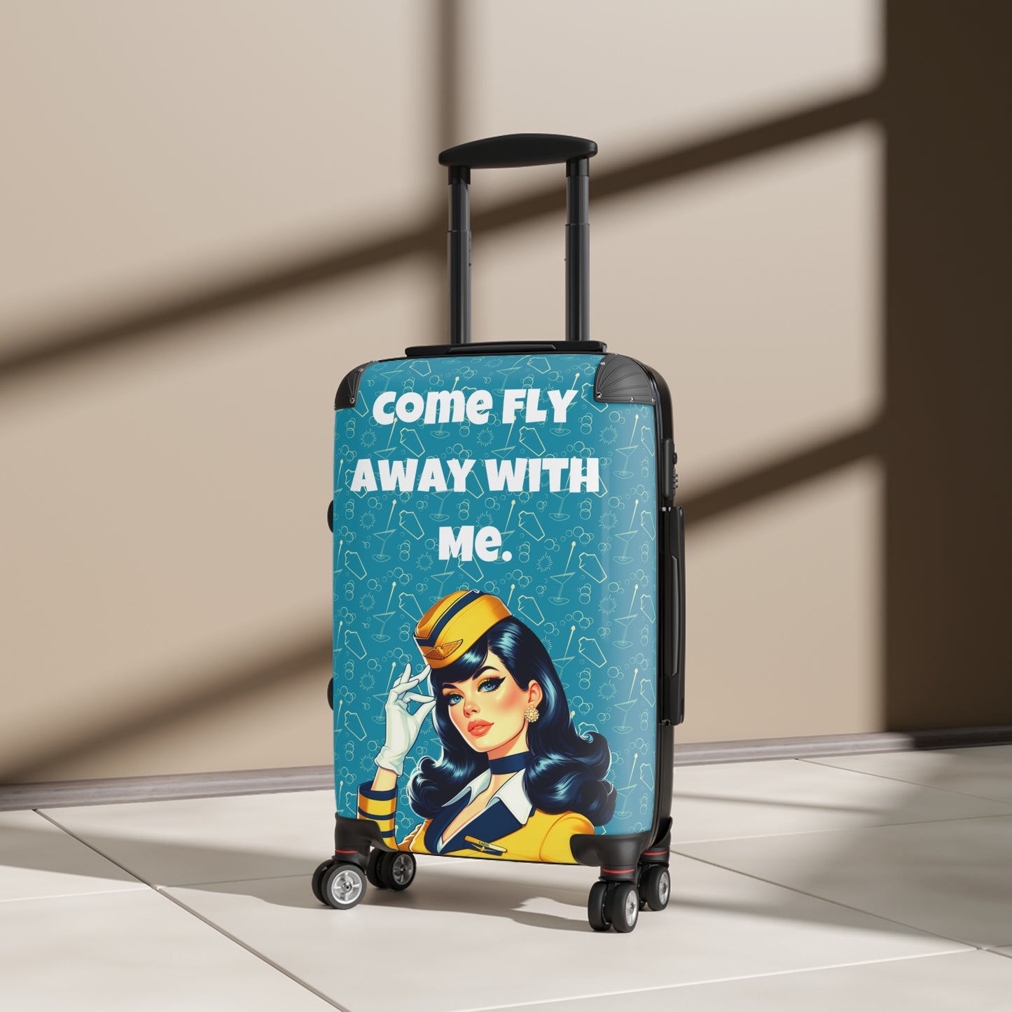 Frequent Flyer Luggage, Flight Attendant Suitcase, MCM funny luggage,