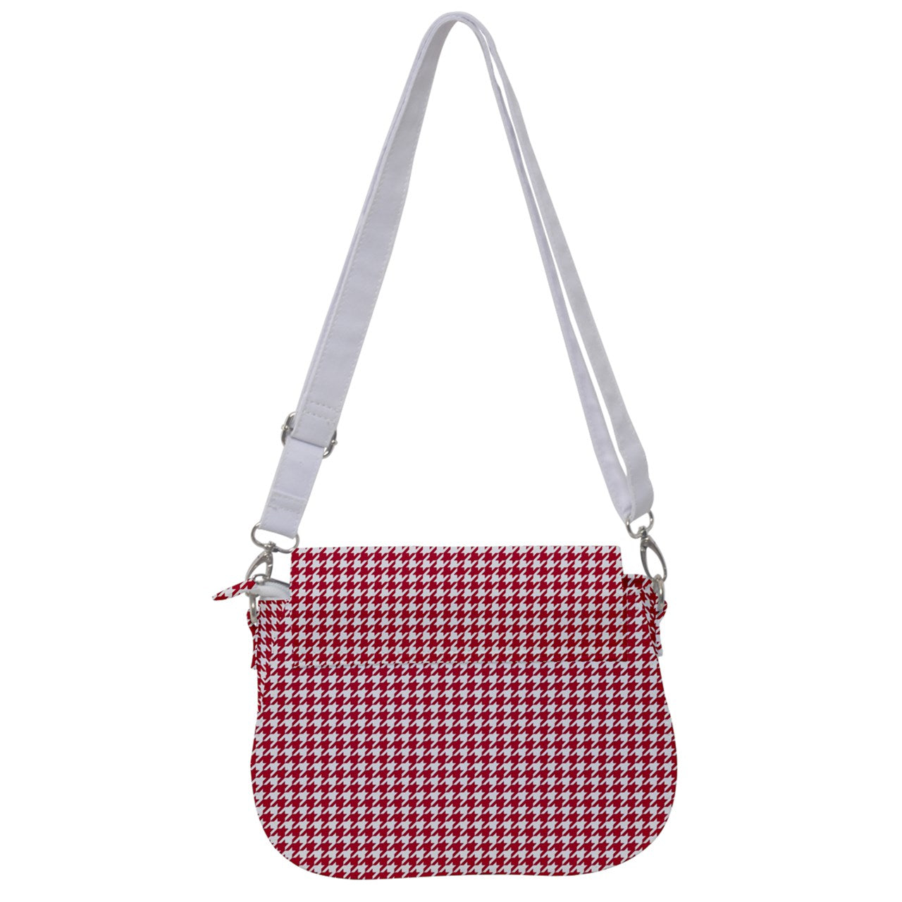 MCM red houndstooth bag Saddle Handbag
