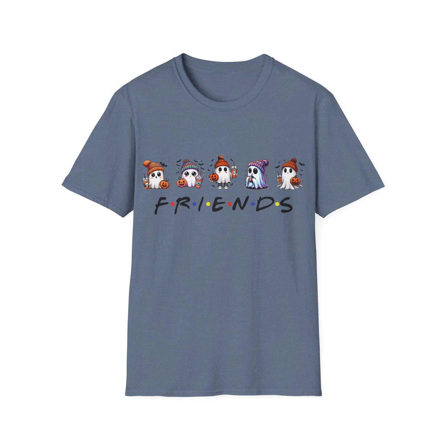 Halloween T-Shirt, Ghost Friends Tshirt, Unisex Softstyle Tee Shirt