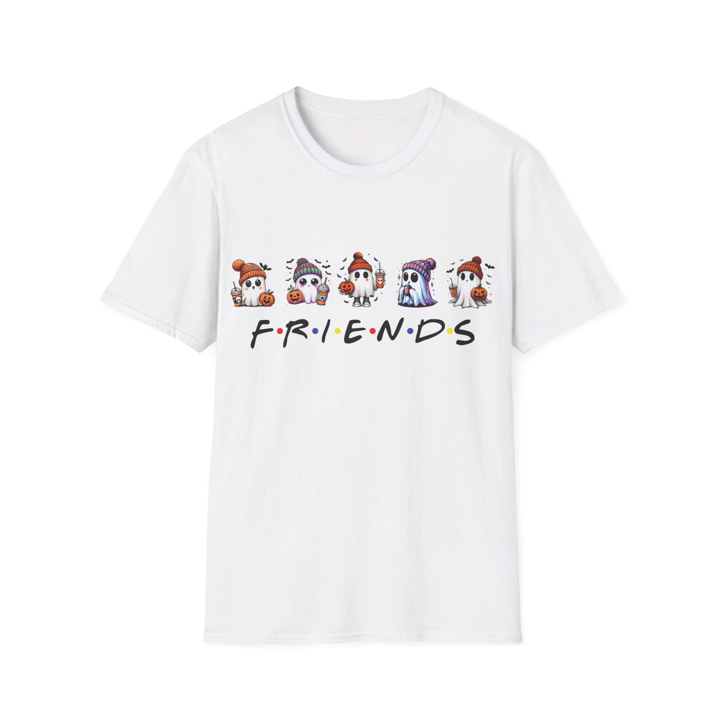 Halloween T-Shirt, Ghost Friends Tshirt, Unisex Softstyle Tee Shirt