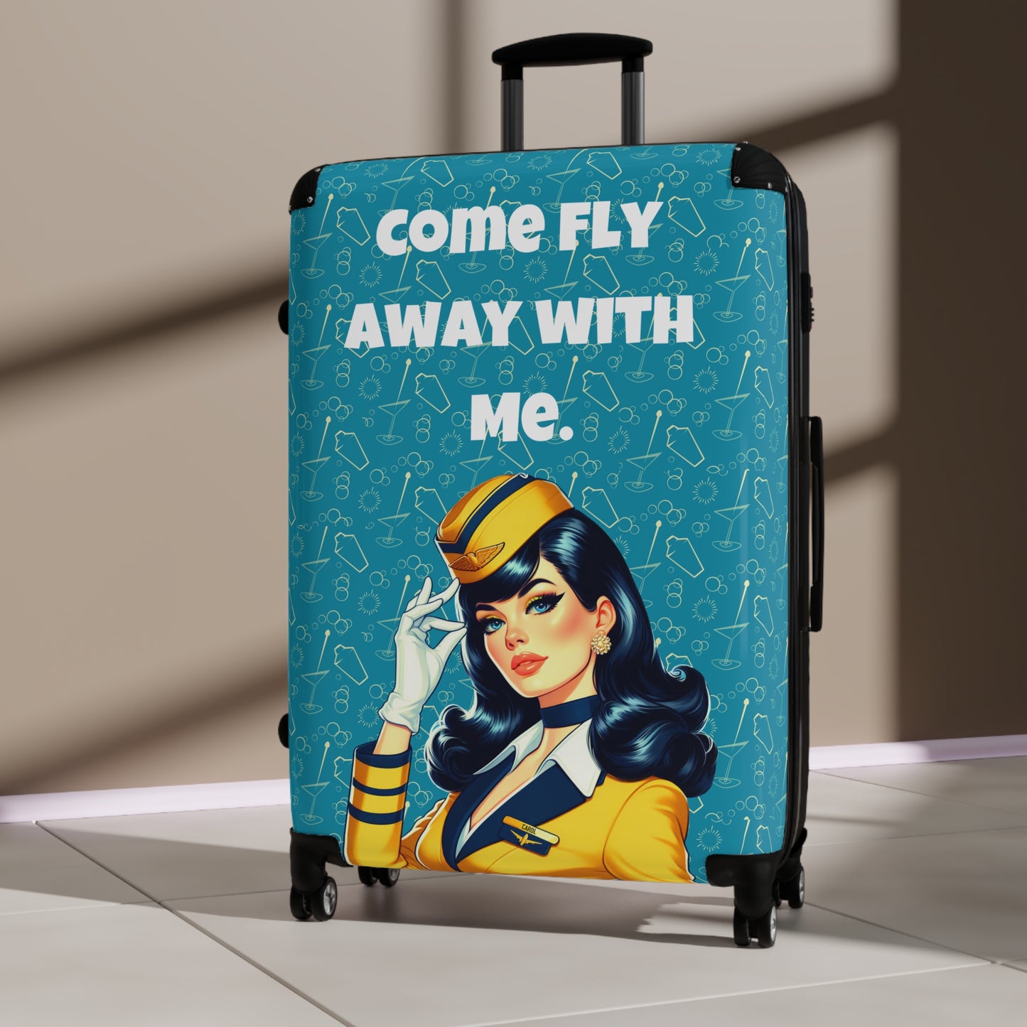 Frequent Flyer Luggage, Flight Attendant Suitcase, MCM funny luggage,