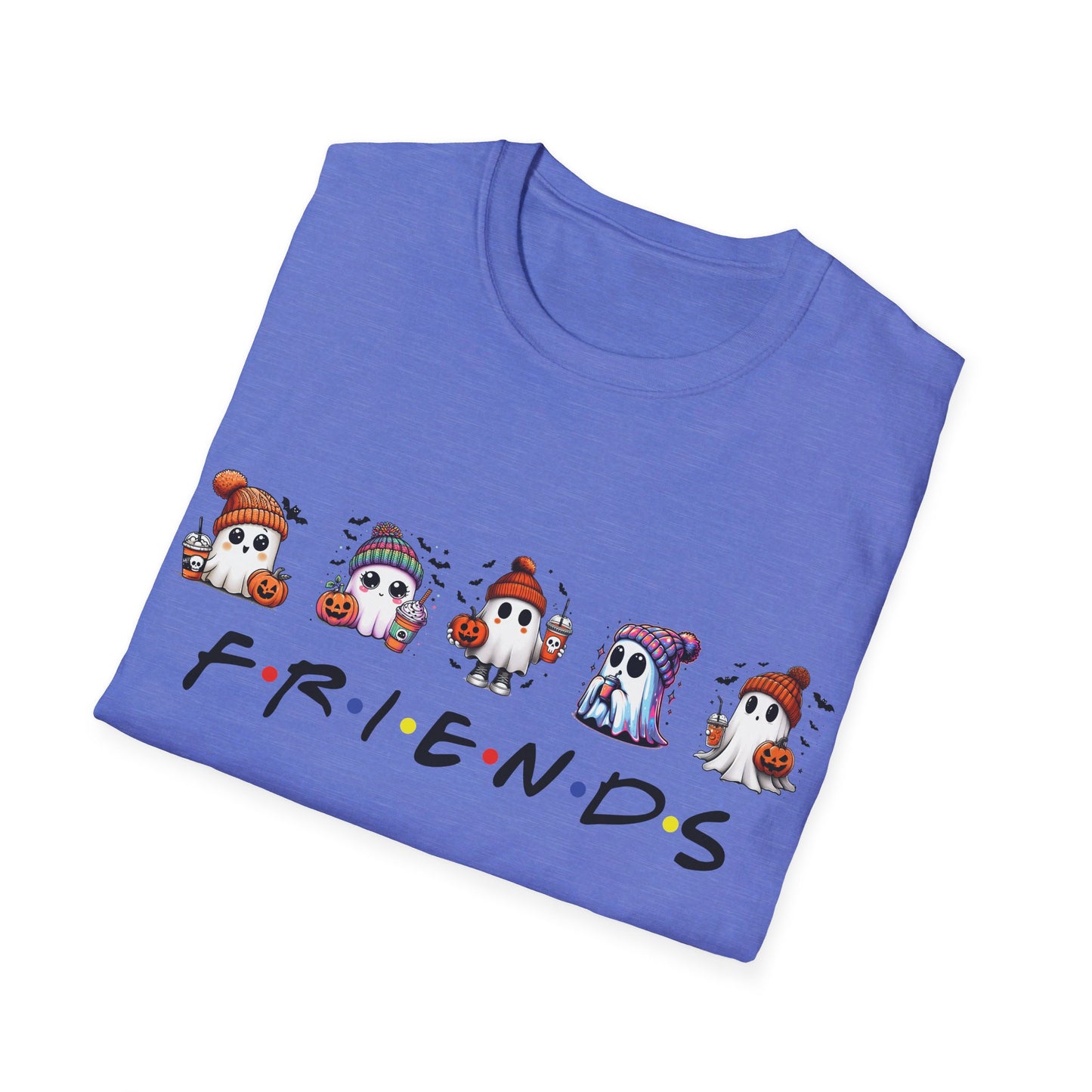 Halloween T-Shirt, Ghost Friends Tshirt, Unisex Softstyle Tee Shirt