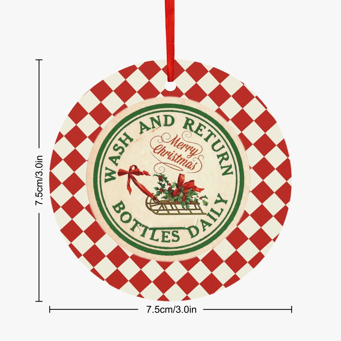 944. Aluminum Round Hanging Ornament