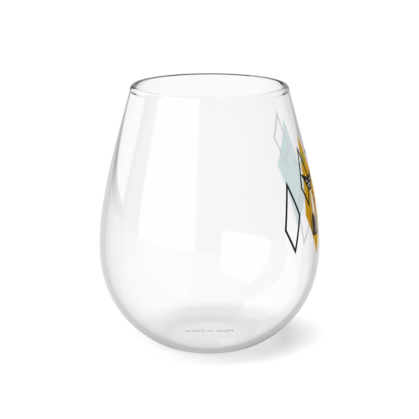 Atomic Dog Wine Glasses Set of 1/2/4, Stemless Wine Glass, Cocktail Glass