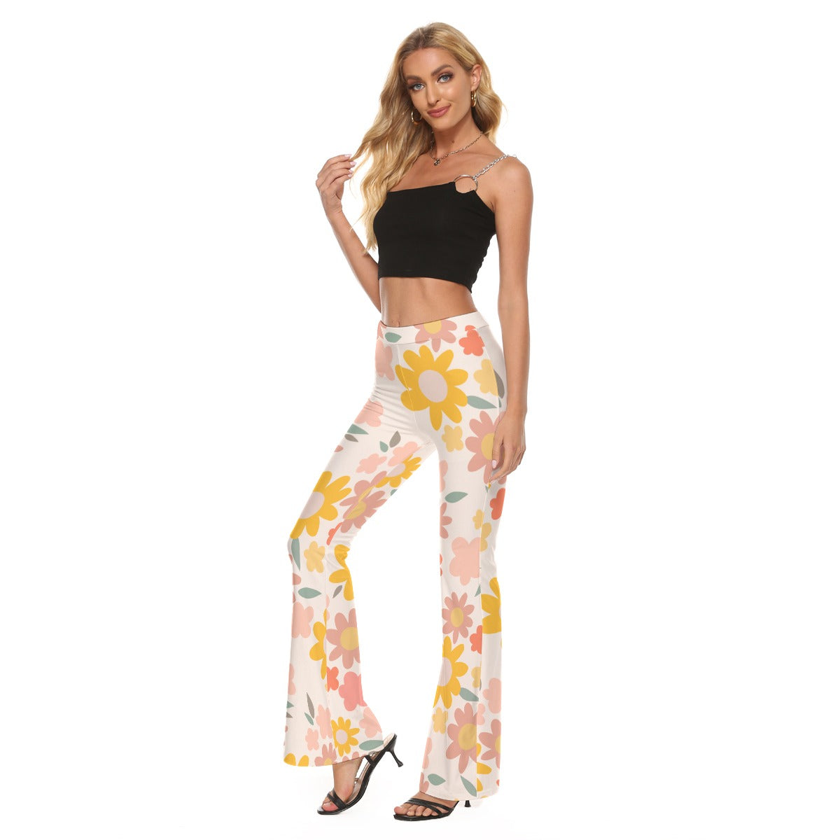 Retro Hippie Go-Go Flare Pants, Wide Leg Pants