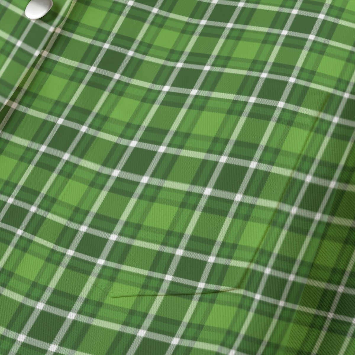 MCM Green Plaid Women's Cropped Jacket - Plaid Short Jacket