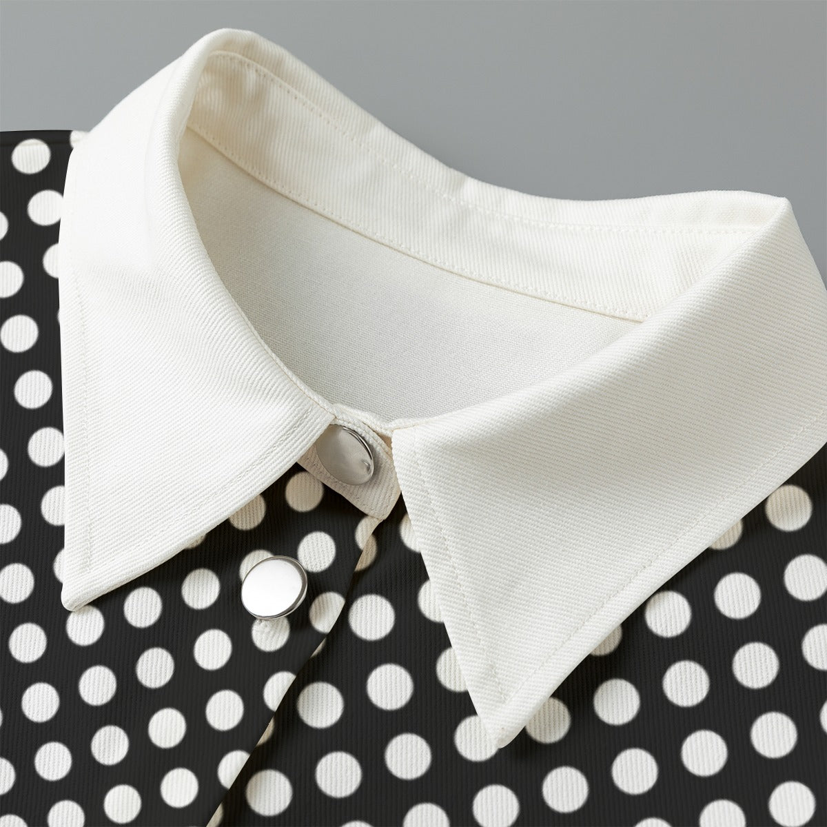MCM Black Polka Dot Women's Cropped Jacket - White and Black Short Jacket