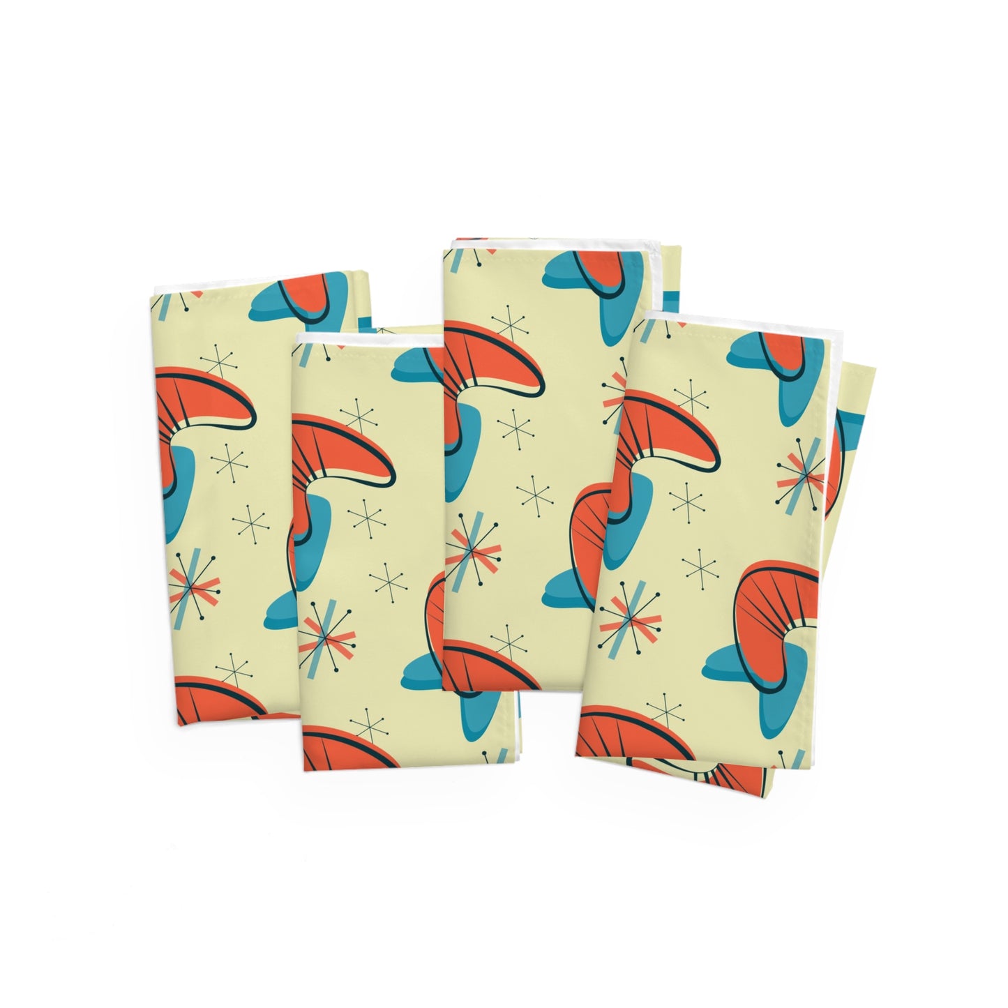 Atomic Boomerang Decor Napkins Set of 4