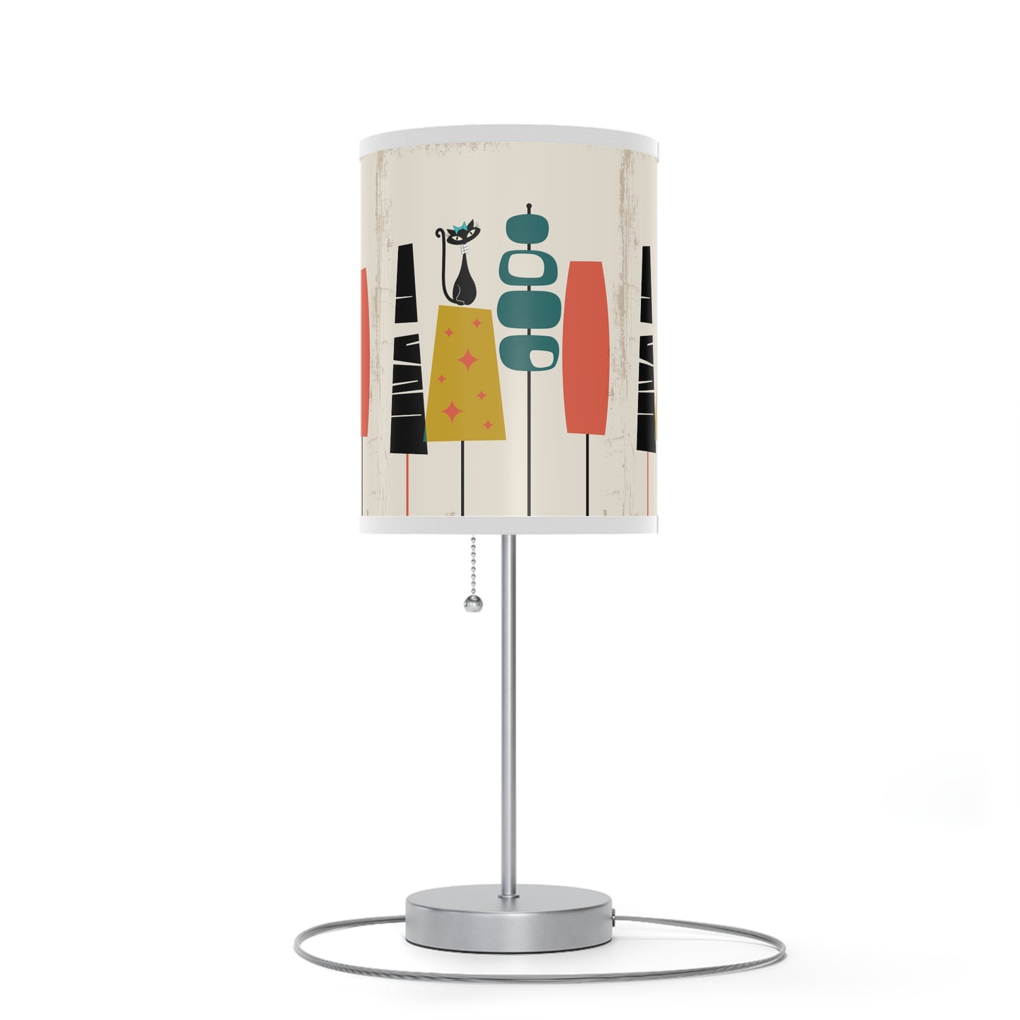 MCM Atomic Cat in Pearls Lamp