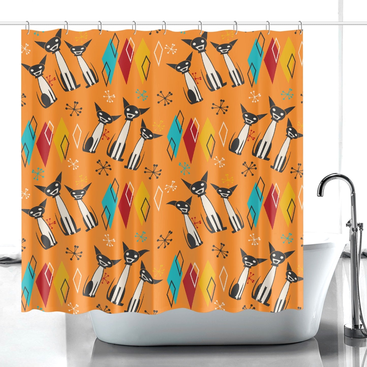 MCM Atomic Dog Quick-drying Shower Curtain