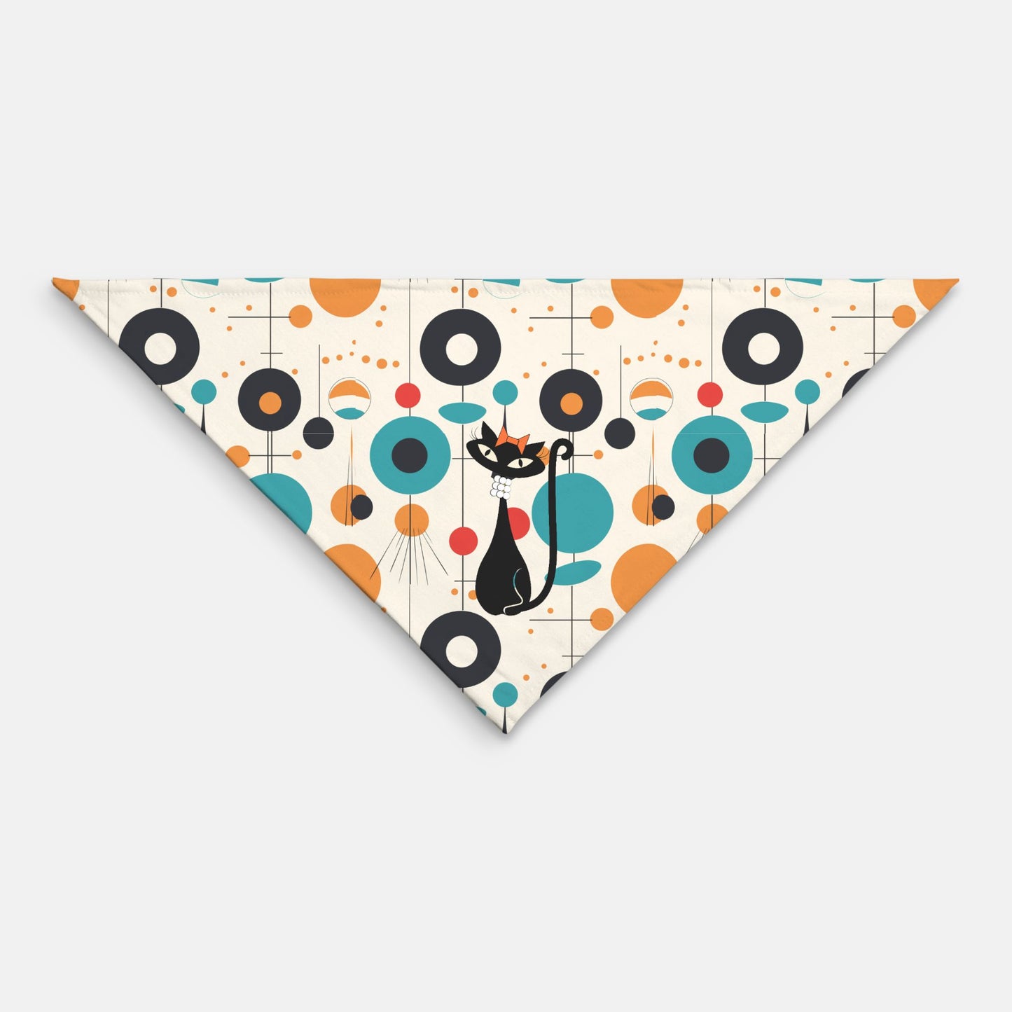 MCM Atomic Cat in Pearls Pet Bandana